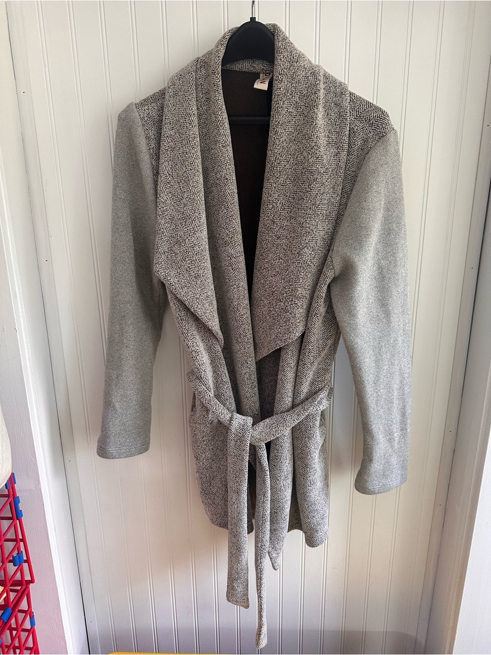 Dolan Gray Knit Open-Front Cardigan with Shawl Collar. From Anthropologie.